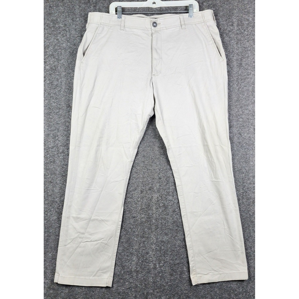 Lee Extreme Comfort Performance Pants Mens 40x32 Khaki‎ Relaxed Fit Chinos